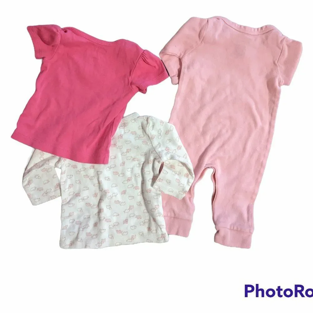 Baby Girl Bear Mouse Shirt And Bodysuit Set, 0-3 Month